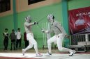 Foto:Dua Atlet Anggar Jambi sedang bertanding