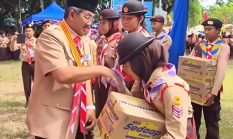 Bupati Anwar Sadat Pimpin Pembukaan Jambore Cabang Pramuka Tanjung Jabung Barat 2025